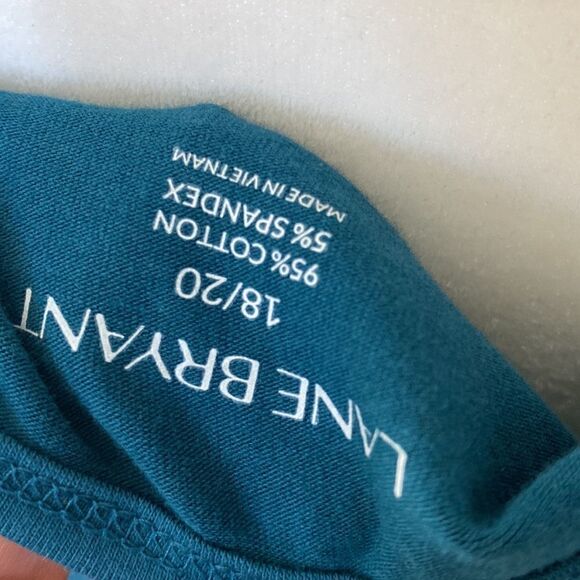 Lane Bryant Turquoise Blue Tank Top 18/20 Cotton Blend NWOT Adjustable Straps - Picture 10 of 14